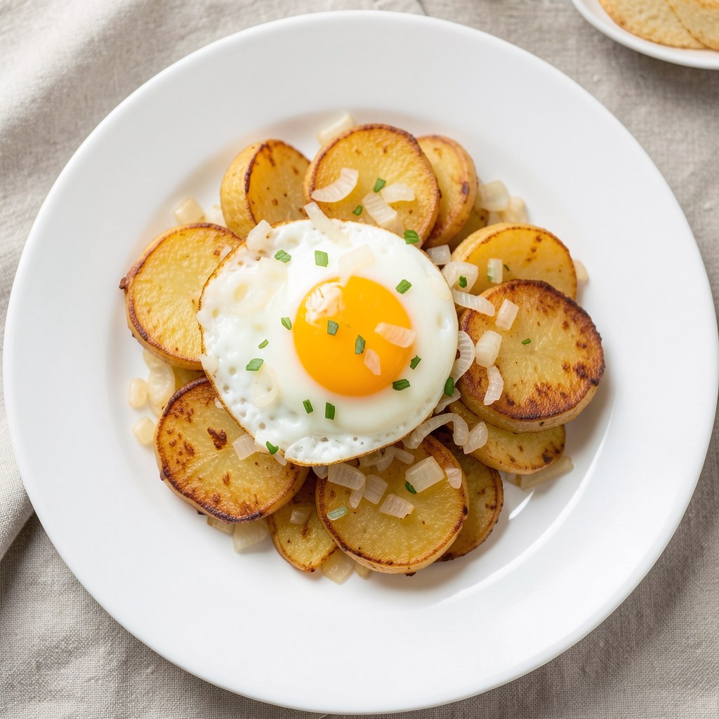Smażone ziemniaki z jajkiem