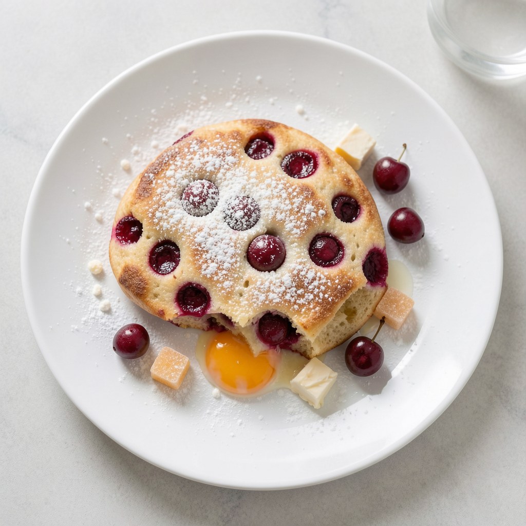 Placek z czereśniami