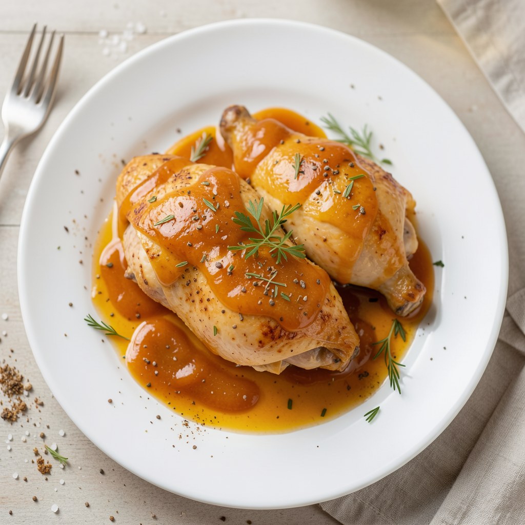 Udka z kurczaka w sosie musztardowo-miodowym