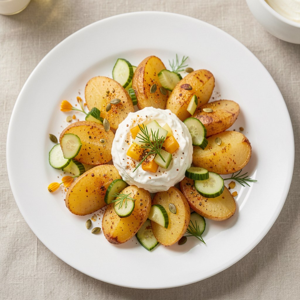 Ziemniaki z dipem twarogowym