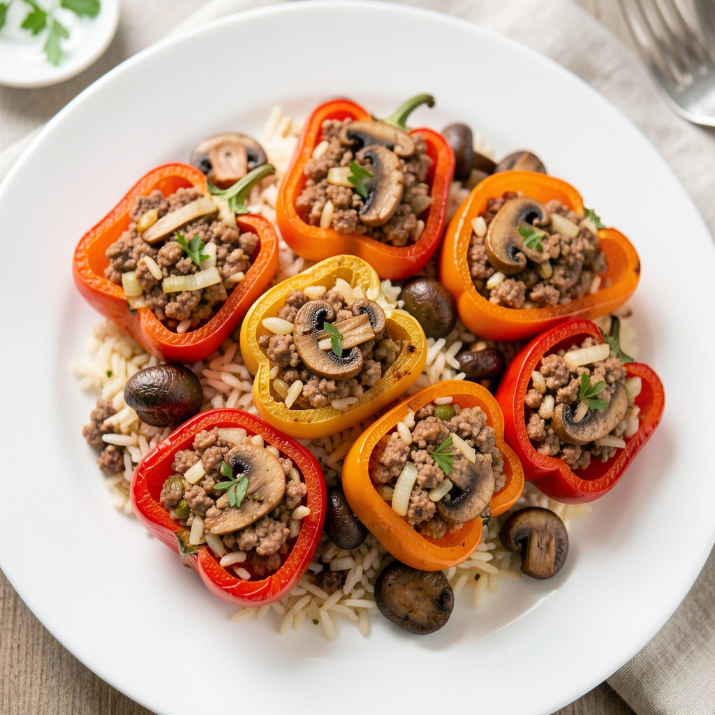 Papryka nadziewana mięsnym farszem