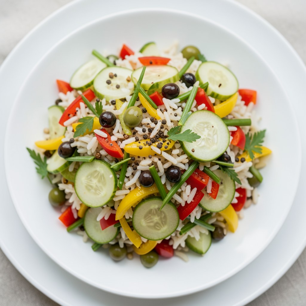 Kolorowa sałatka z ryżem