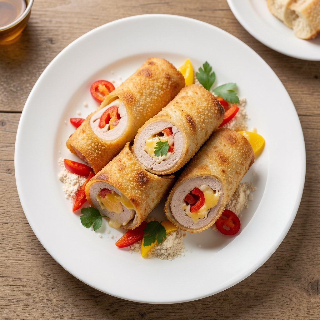 Łódeczki z boczkiem i papryka