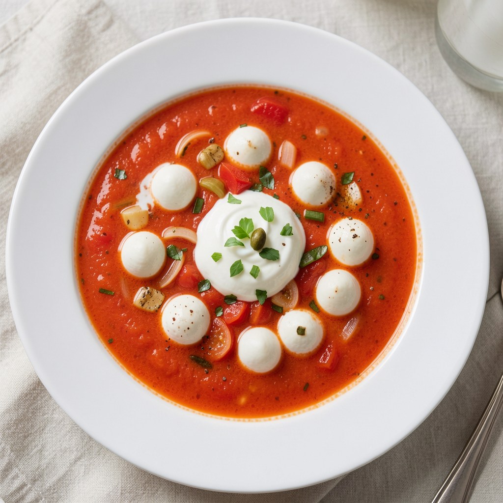 Zupa Pomidorowa z Mozzarellą