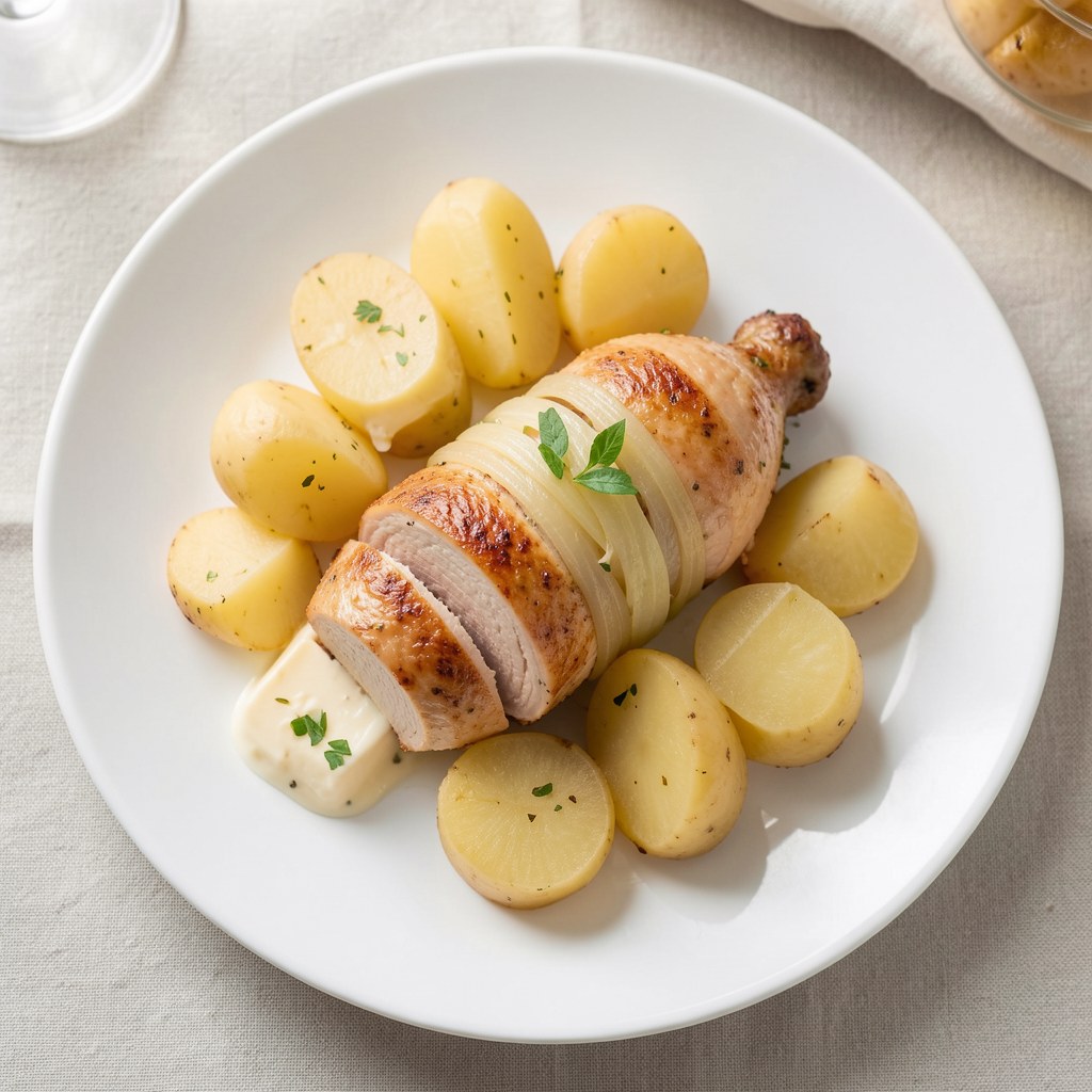 Pierś z kurczaka z fenkułem gotowana na parze