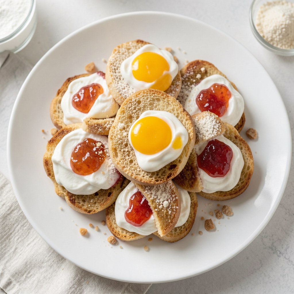 Babeczki ze śmietaną i dżemem