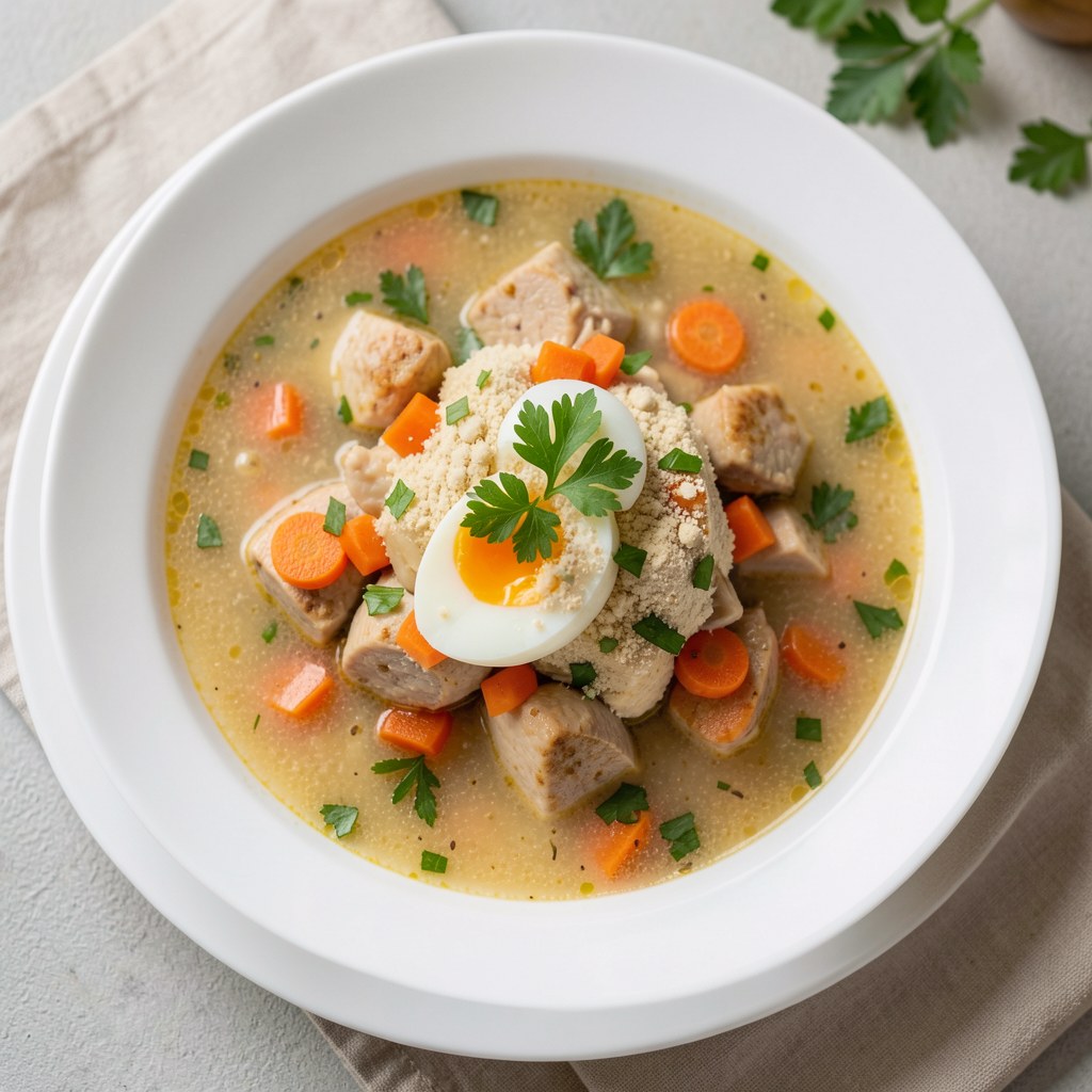 Rosołek z lanym ciastem