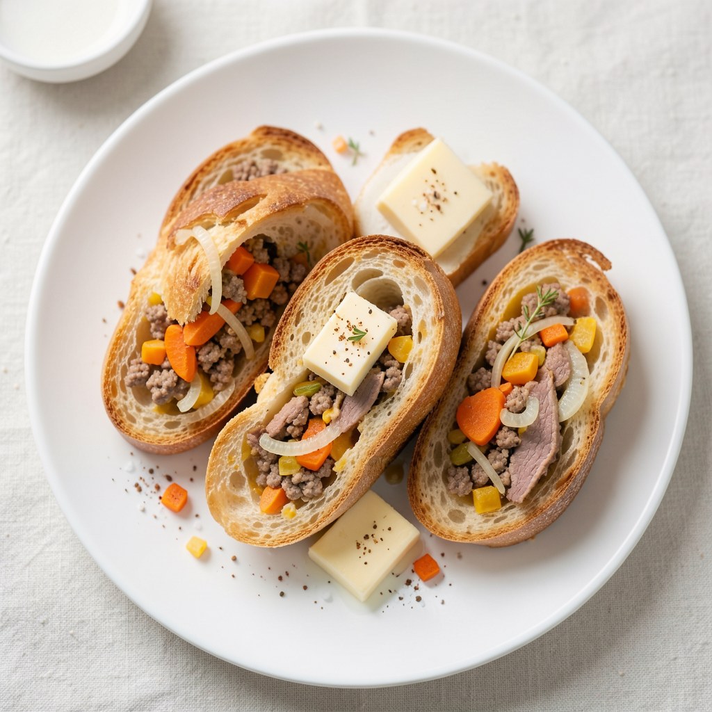 Bułka nadziewana mięsem