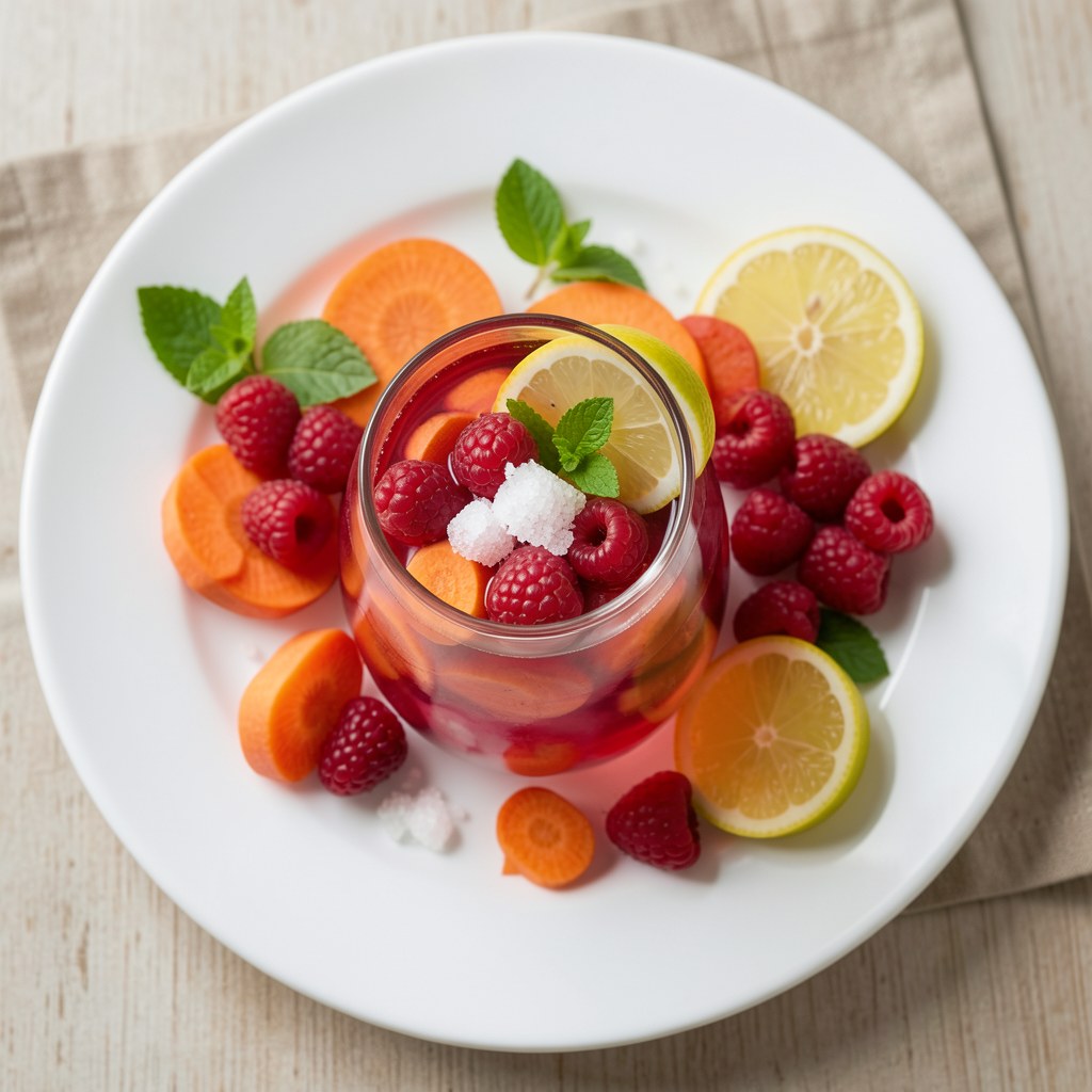 Napój z marchwi i malin