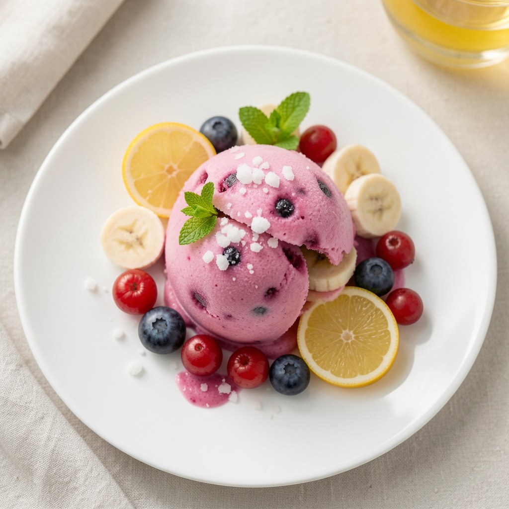 Sorbet bananowo-jagodowy