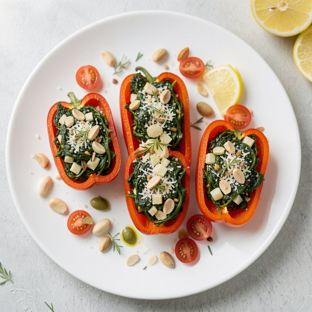 Papryka faszerowana szpinakiem