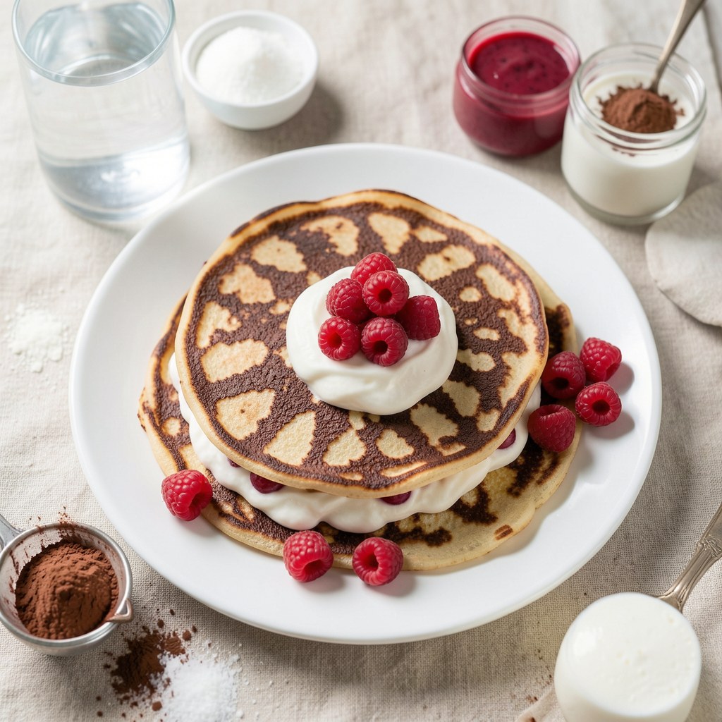 Pasiaste naleśniki z serem i malinami