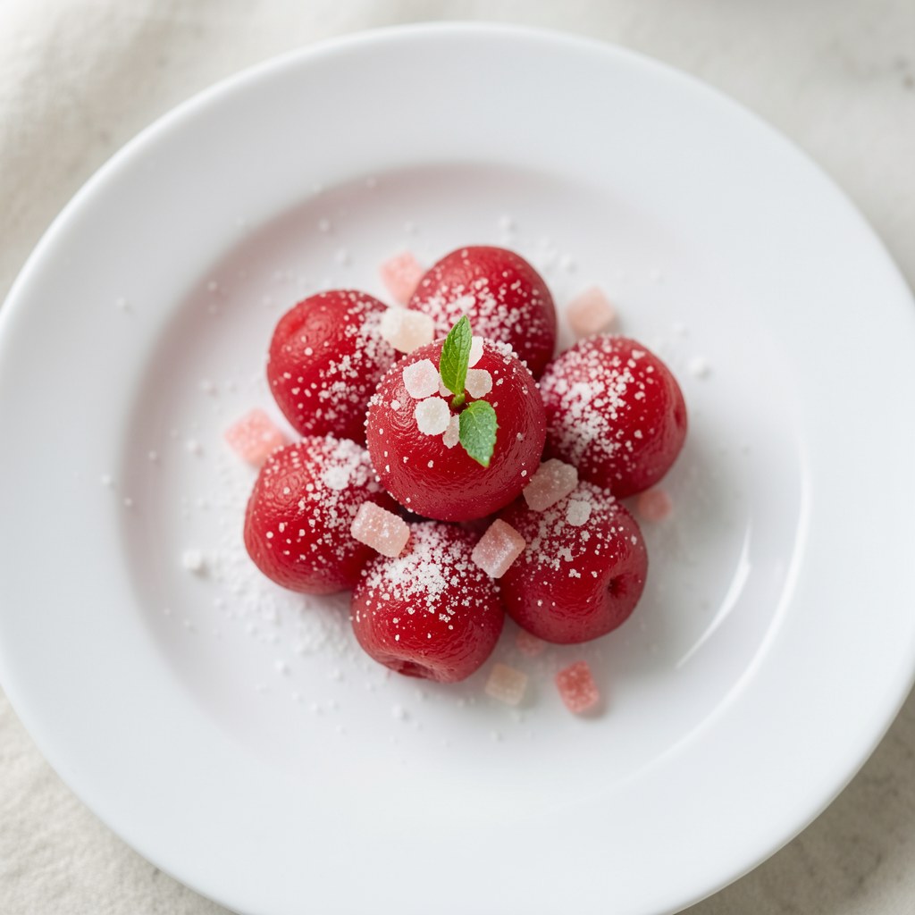 Czerwona porzeczka z cukrem