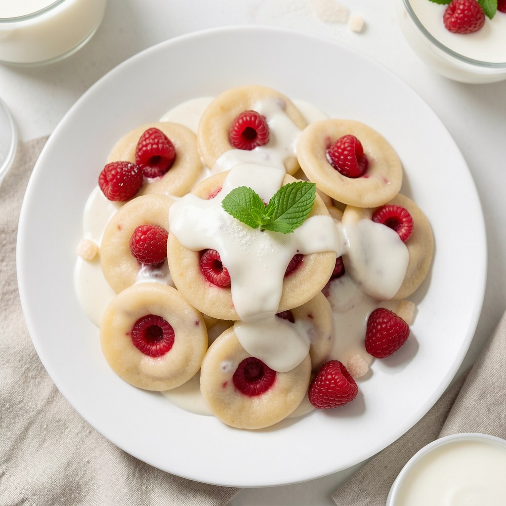 Kluski z truskawkami