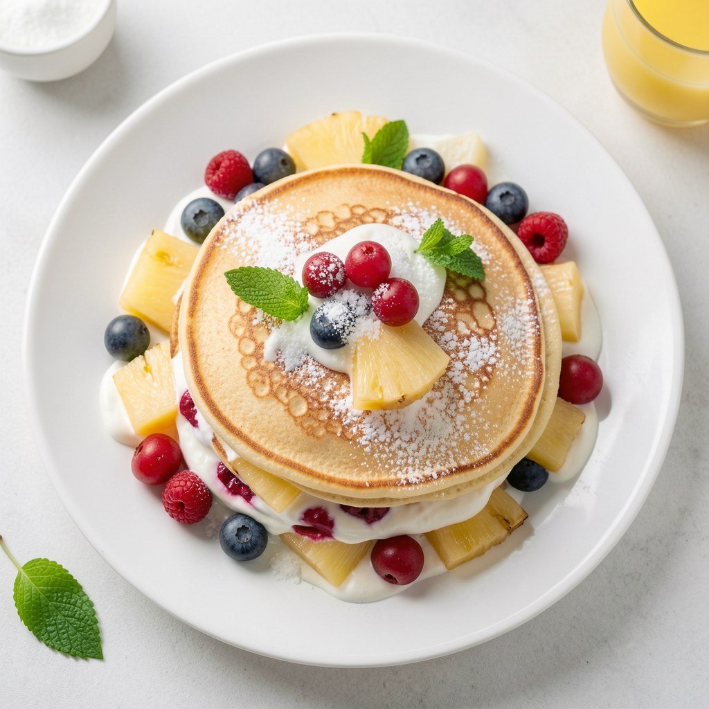 Naleśniki jagodowo-ananasowe