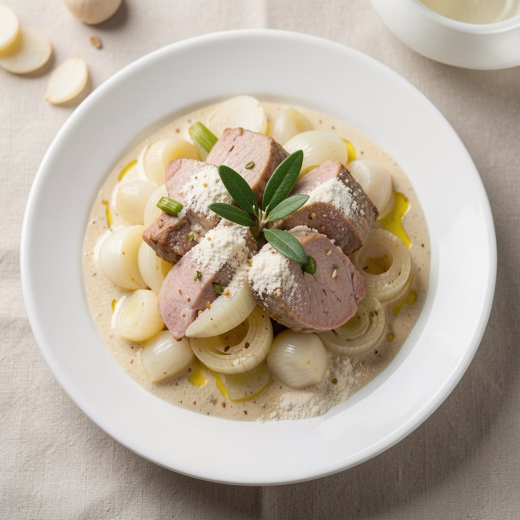 Szynka w cebuli i porach