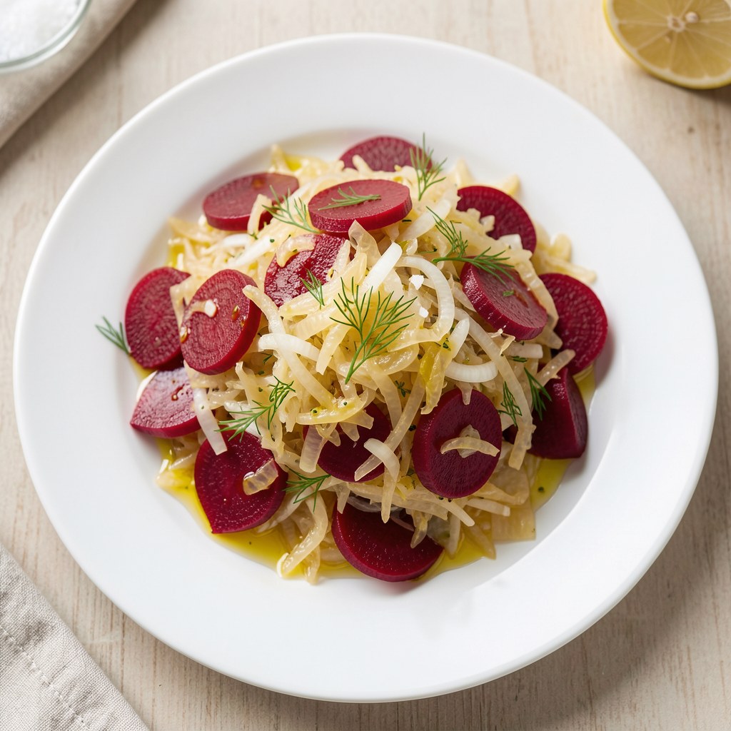 Sałatka z buraków i kwaszonej kapusty