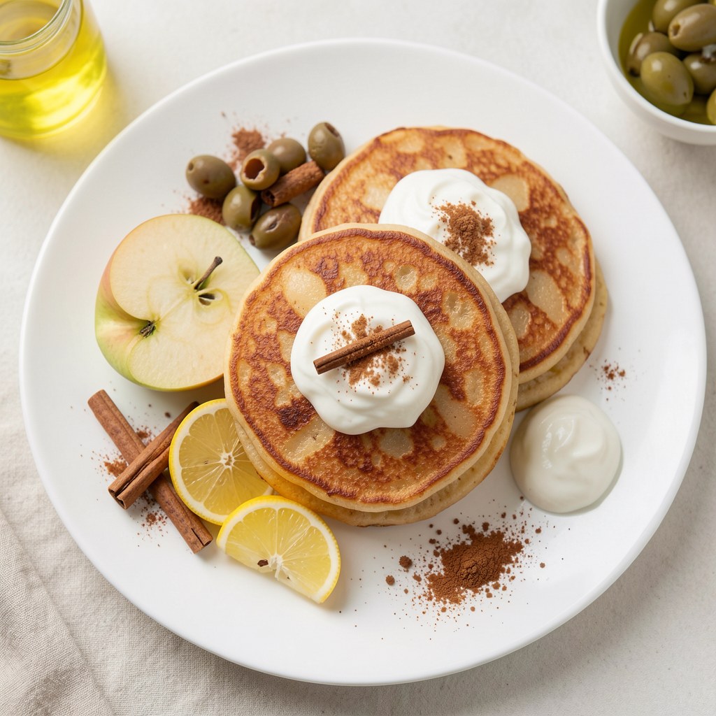 Placki z jabłkiem, brzoskwinią i cukiną