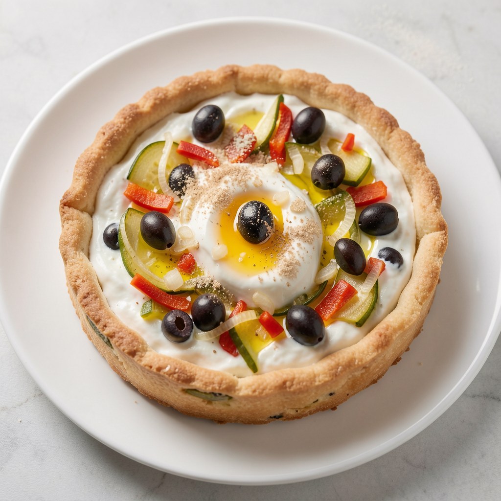 Tarta z cukinia i oliwkami