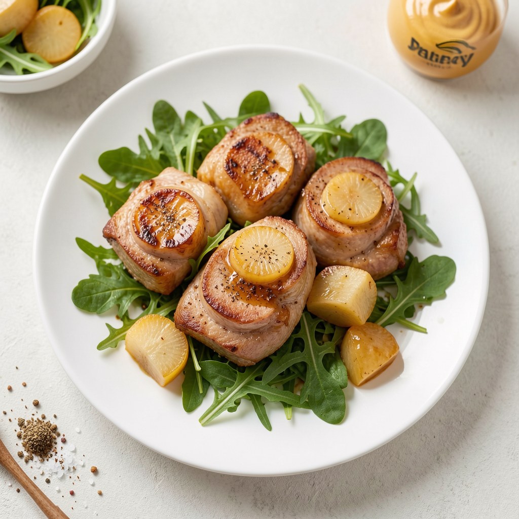 Polędwiczki wieprzowe z brzoskwiniami