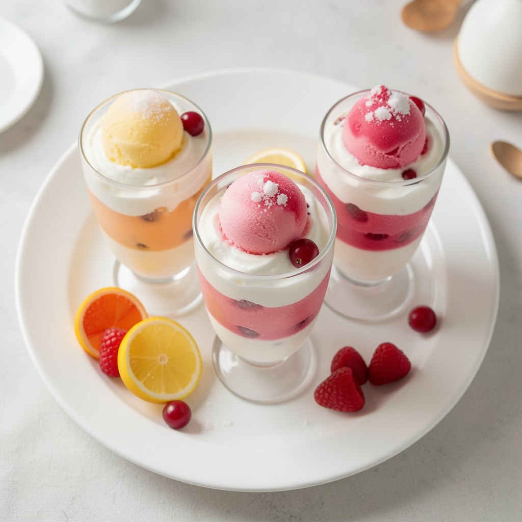 Sorbetowy deser lodowy