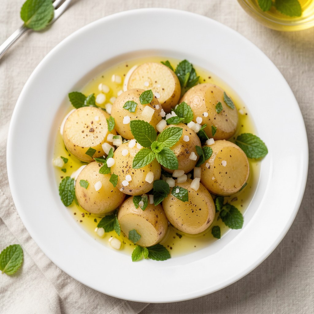 młode ziemniaki z miętą