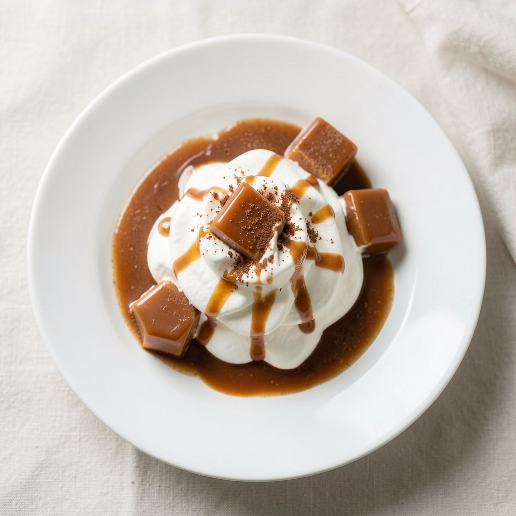 Kawa z bitą śmietana i karmelem