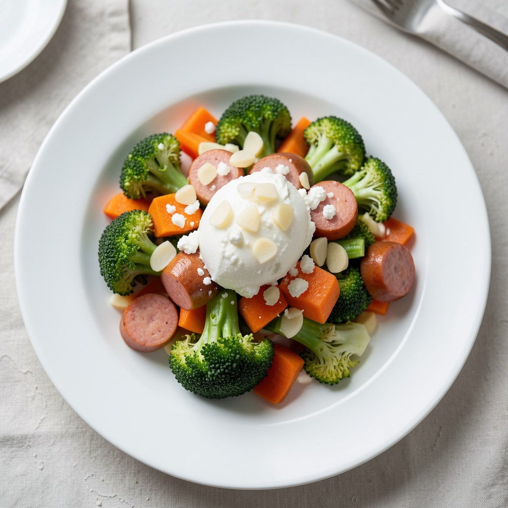 Warzywa z kiełbasą