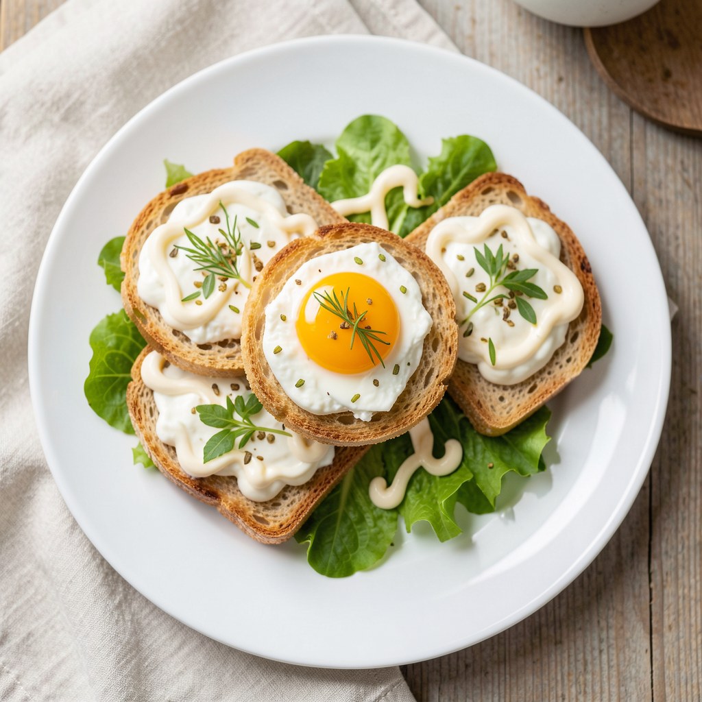 Grzanki z pastą jajeczno-serową