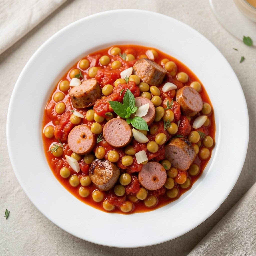 Fasolka w aksamitnym sosie pomidorowym