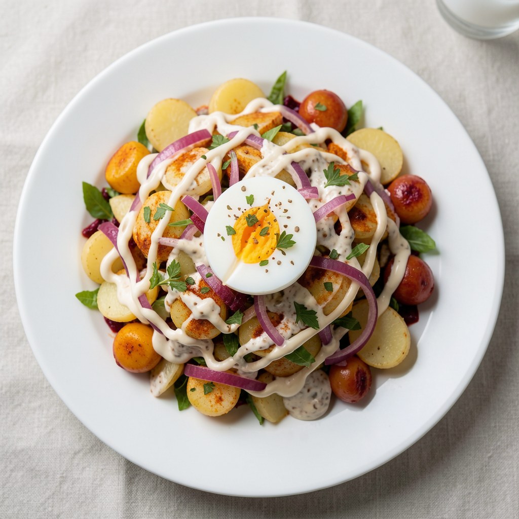 Sałatka ziemniaczana z jajeczkami przepiórczymi