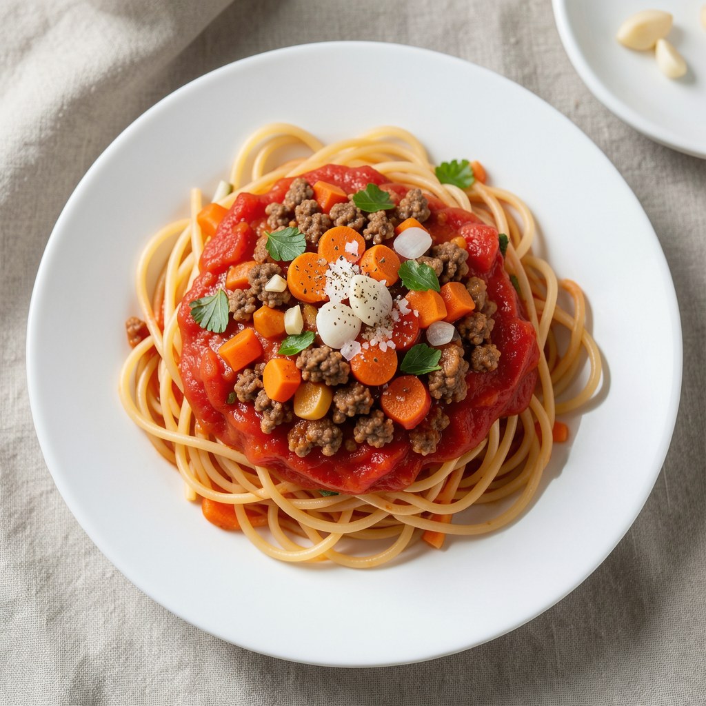 Spaghetti z sosem pomidorowym