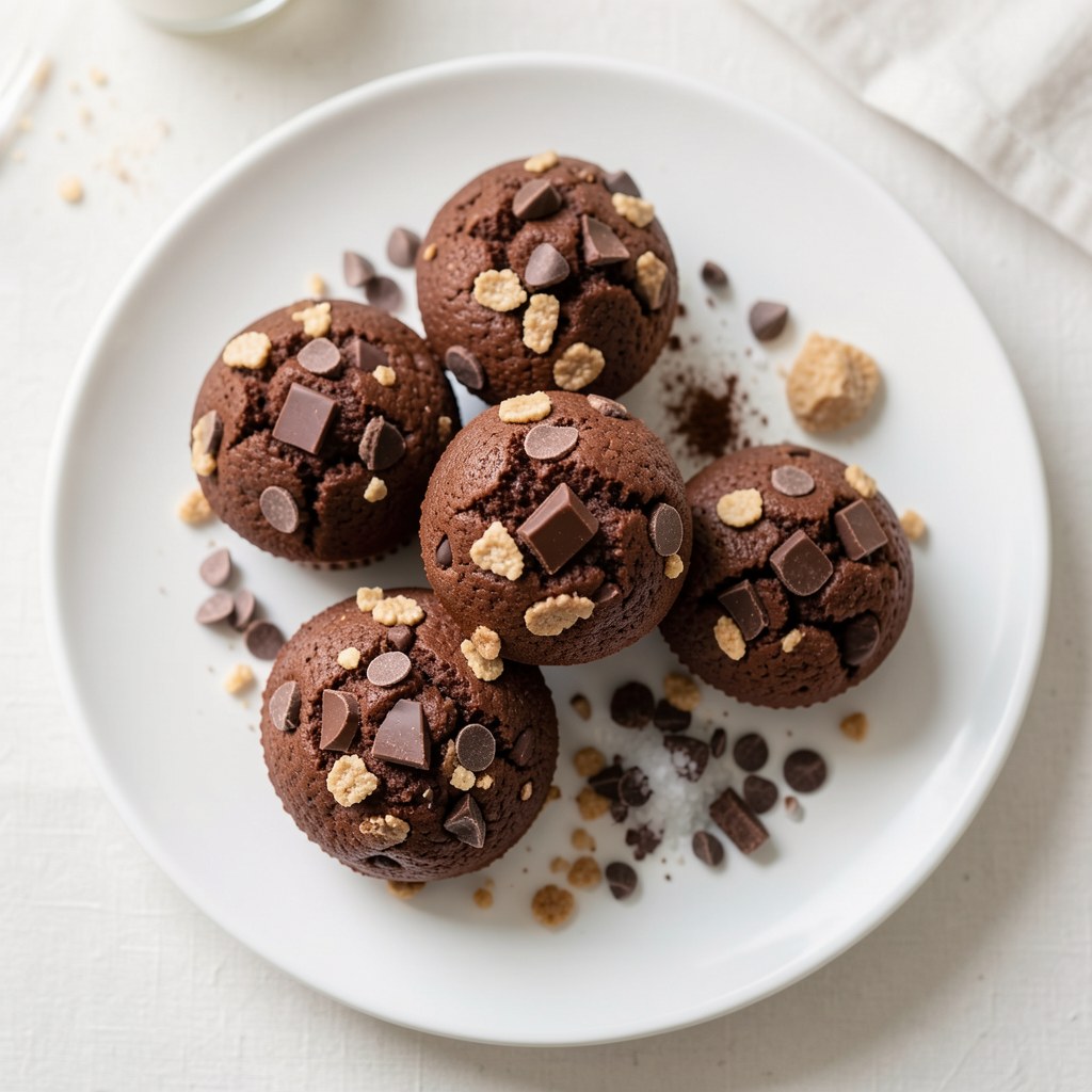 Mufinki z czekoladą i chrupkami