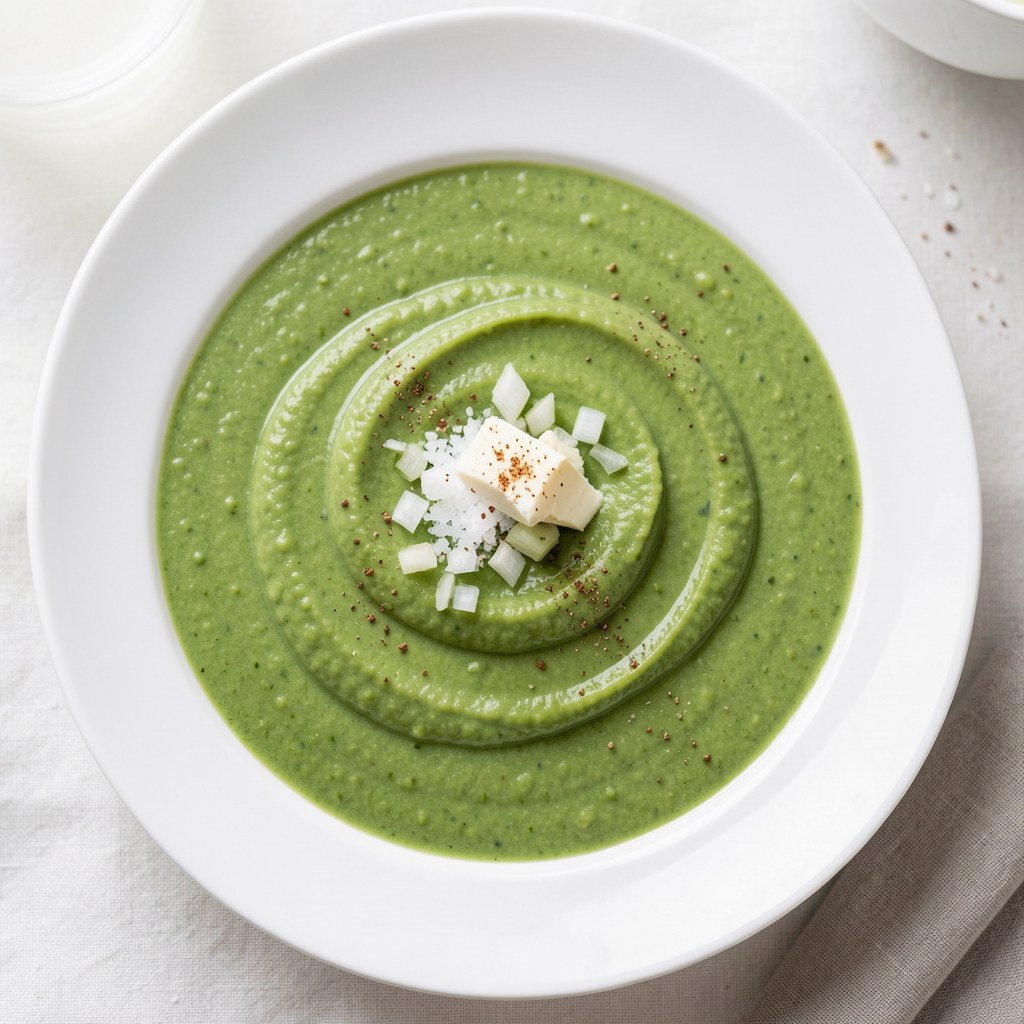 krem z zielonego groszku