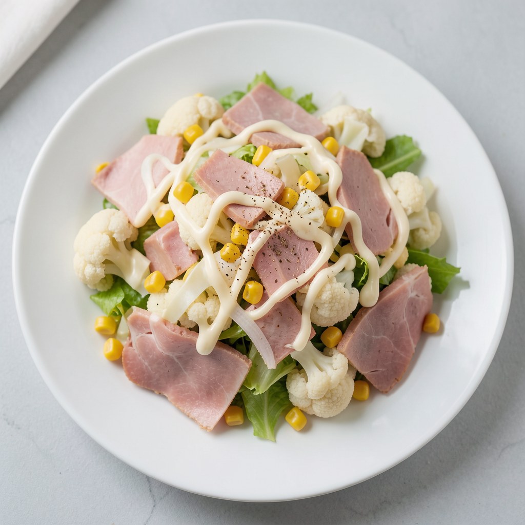sałatka z piersią z szynką