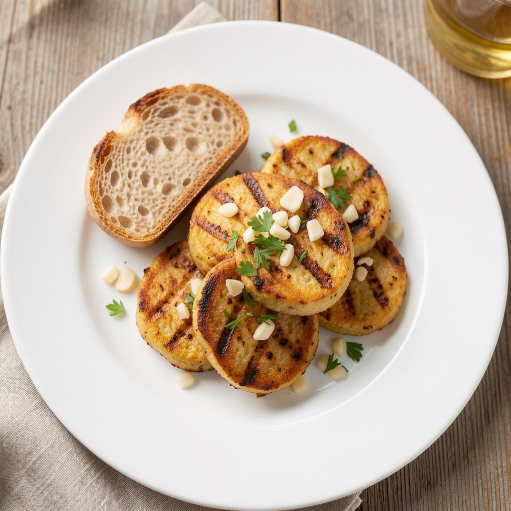 Grzanki czosnkowe z grila