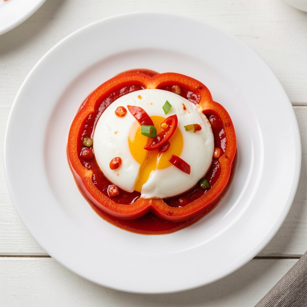 Jajka sadzone na ketchupie