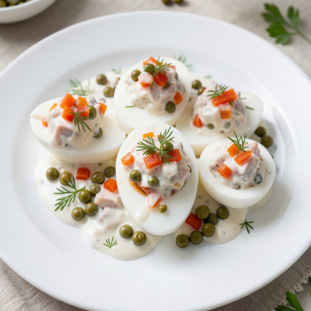 Jajka z nadzieniem śledziowym