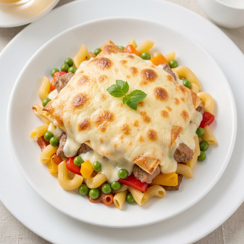 zapiekanka z sosem beszamelowym