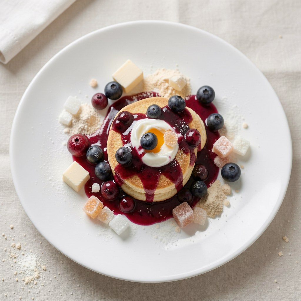 Placuszki z sosem jagodowym