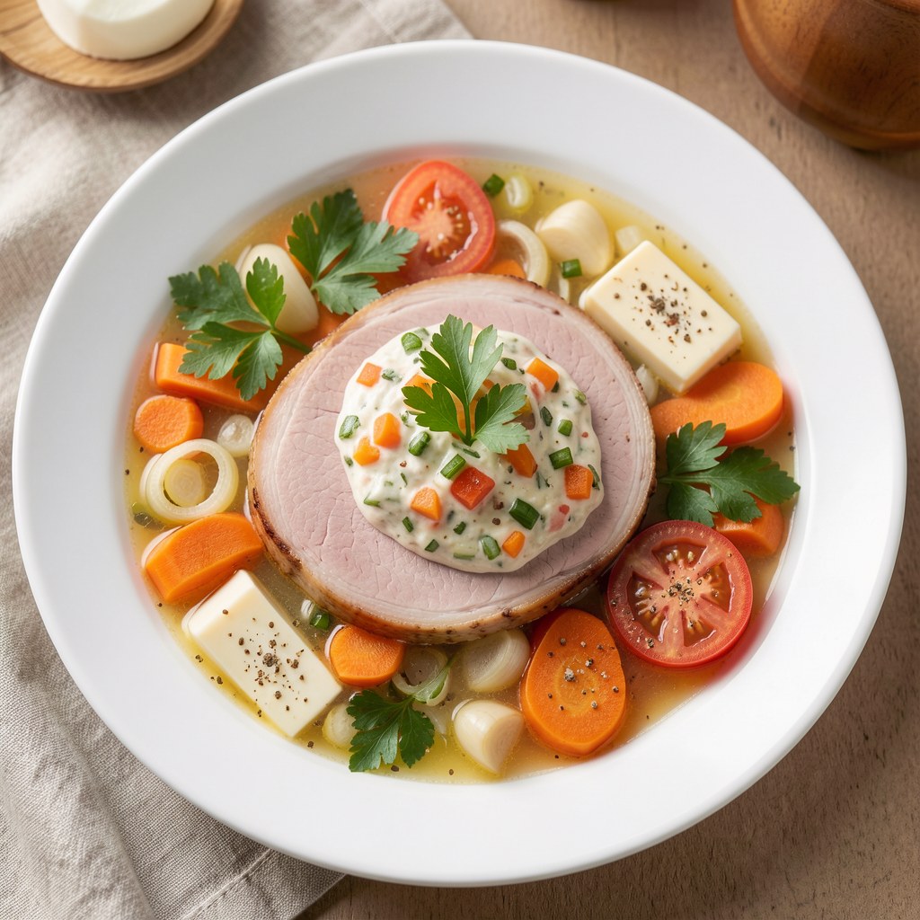 szynka gotowana z musem jarzynowym