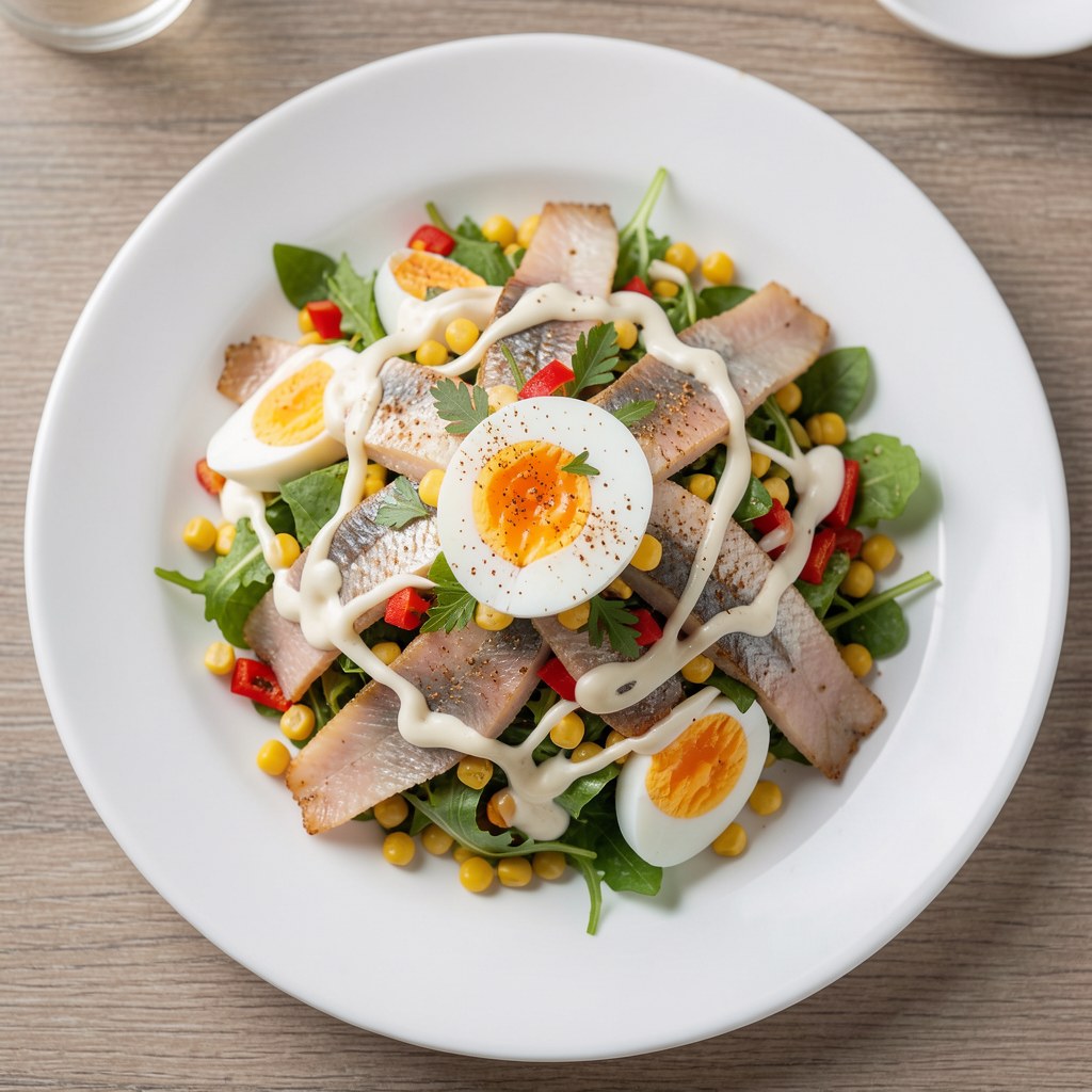 Salaterka wędzonej ryby