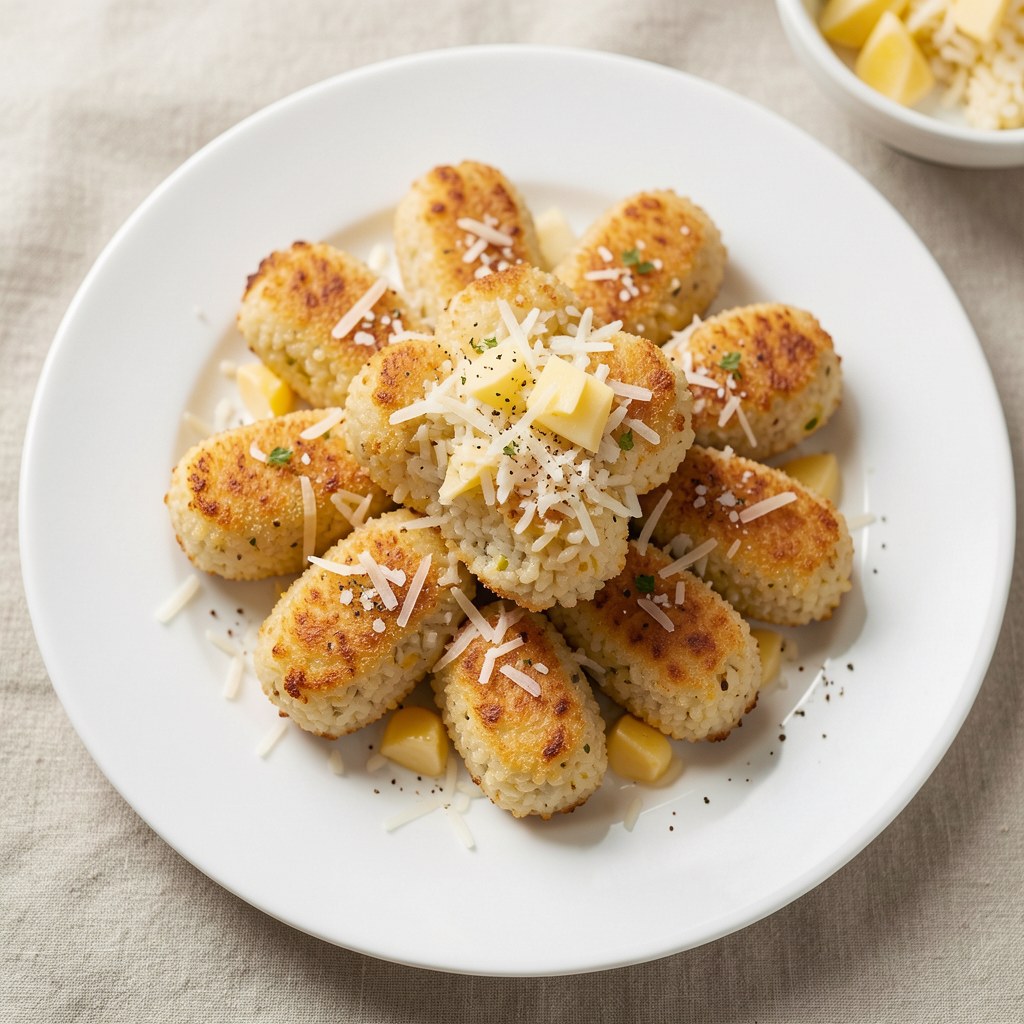 krokiety z ryzu z parmezanem