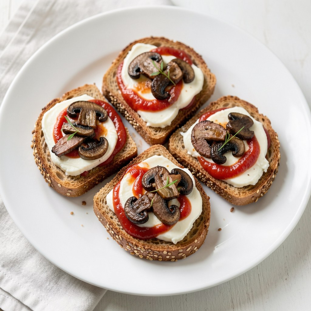 Zapiekanki na chlebie z ziarnami