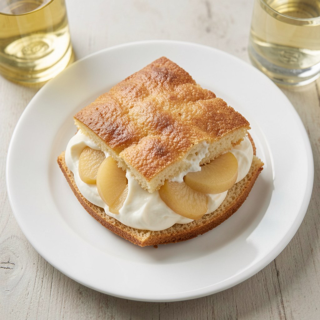 Jabłecznik z kremem budyniowym