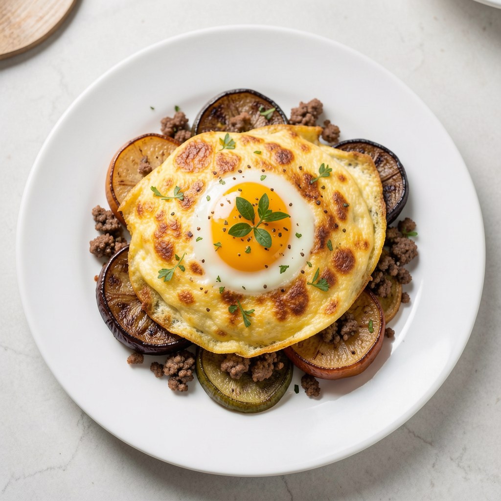 Egipski omlet z bakłażanem