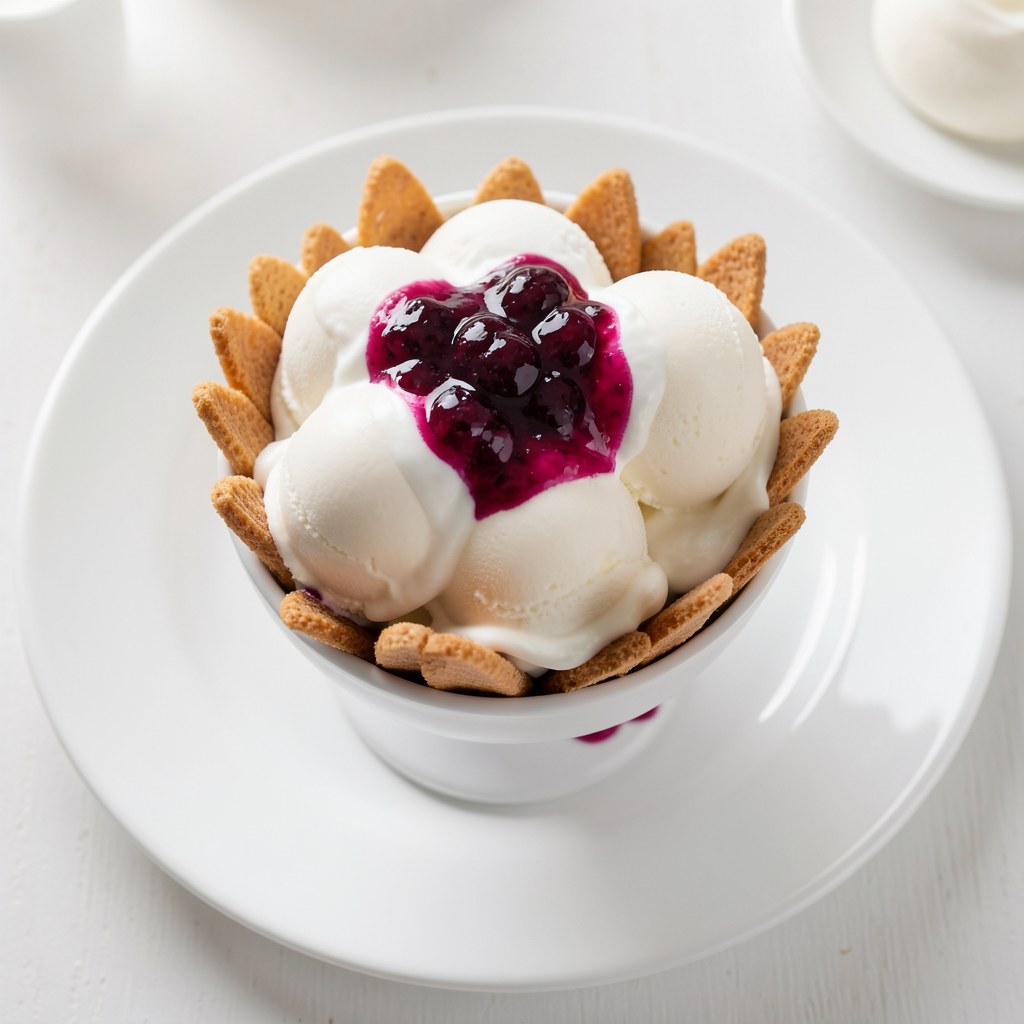 Deser lodowy z dżemem