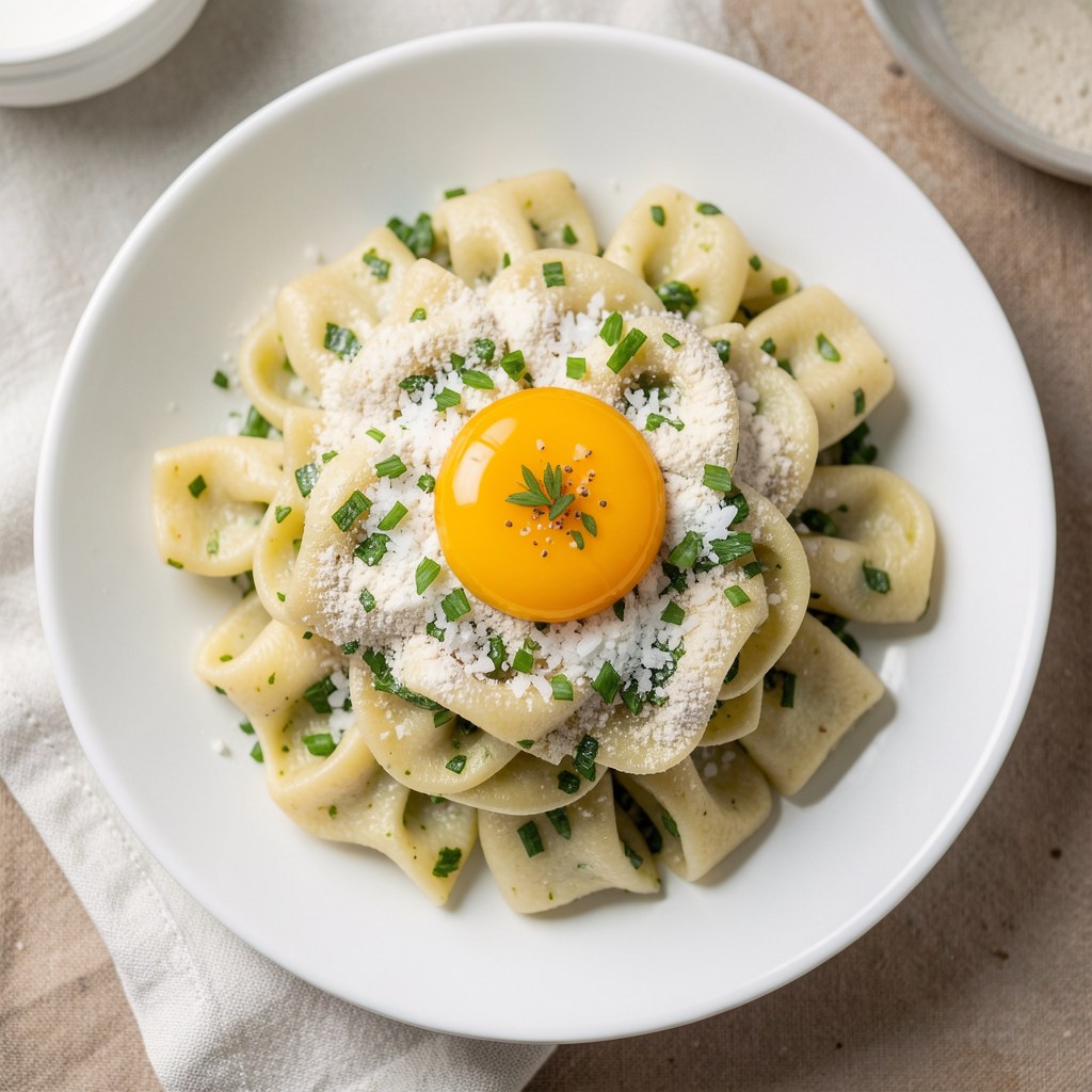 Kluski z zieloną cebulką Eli