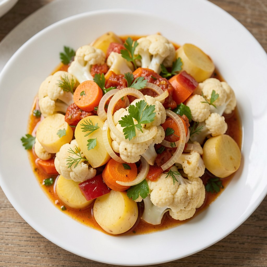 Jarska potrawka z kalafiorem