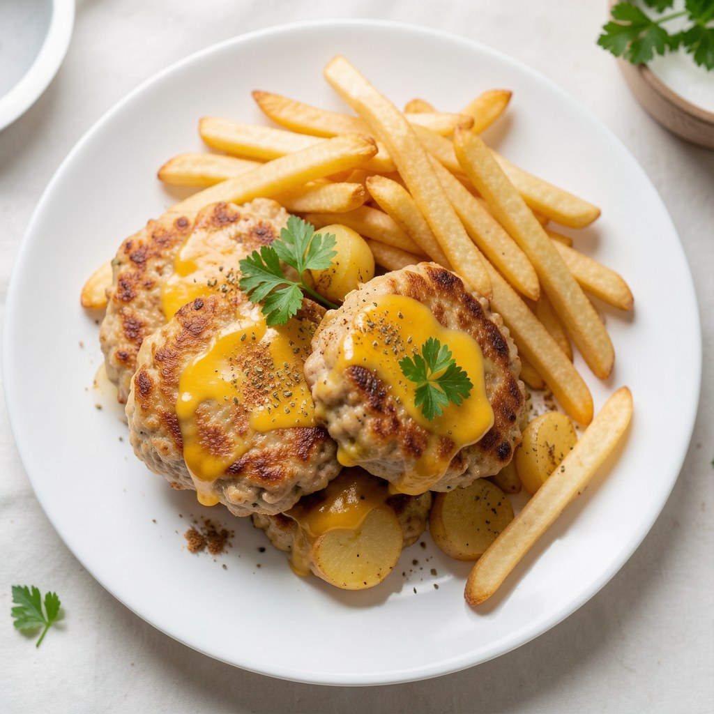 kotleciki serowe z frytkami